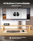 ProtoArc EM25 Ergonomiczna mysz z szybkim przewijaniem, bezprzewodowa 2,4 G + 2 x mysz komputerowa Bluetooth, przewijanie kciukiem, niestandardowy przycisk, akumulatorowa, 8K DPI, do Windows/Mac