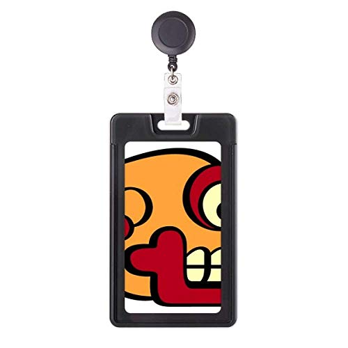 Porte-badge rétractable tête de mort indien pour carte d'accès et clés