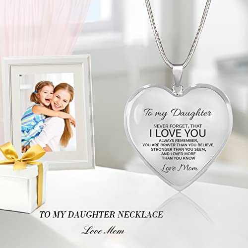 TAGOMEI-Stocking-Stuffers-for-Women-Teens-Daughter-Heart-Necklace-Christmas-Gifts-for-Women-To-My-Daughter-Necklace-Gifts-from-Mom-Dad-Inspirational-Gifts-for-Women-Daughter-Granddaughter-Birthday