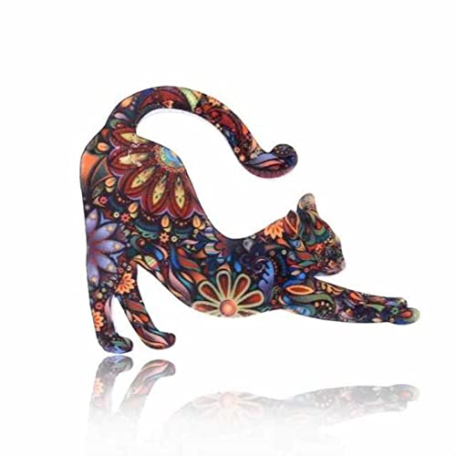 MAYIYAHO Personalidad Deportes Gatos Broches Animales Acrílico Ornamento Pines Accesorios Disfraces Joyería Moda Venta al por Mayor