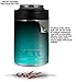 WraptorSkinz Skin Decal Wrap for Yeti Colster and RTIC Can Coolers Smooth Fades Neon Teal Black (Cooler NOT Included)