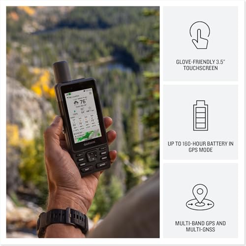 Image of Garmin GPSMAP H1 Premium GPS Handheld Navigator for Hiking, Rugged Design with Color Touchscreen and Buttons, Long Battery Life, Built-in Flashlight, Preloaded Maps Bundle