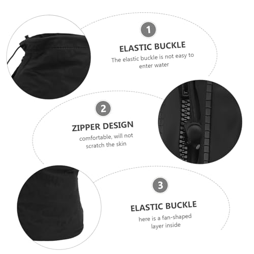 1 par de fundas impermeables para calzado unisex, cubrebotas antideslizantes para lluvia, ciclismo y actividades al aire libre miniatura 4