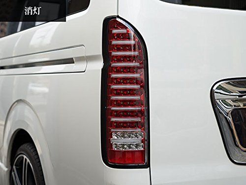 ハイエース 200系 ファイバー LED テールランプ 訳あり ハイエース 200系 ファイバールック オールクロームインナー LED