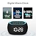 ANJANK Alarm Clock FM Radio with Bluetooth Speaker, Hi-Fi Stereo Sound, 7 Night Light Clolors, 8 Wake Up Sounds, 0-100% Dimmer, 30-Level Volume, Small Digital LED Clock with Auto Time Sync for Bedroom