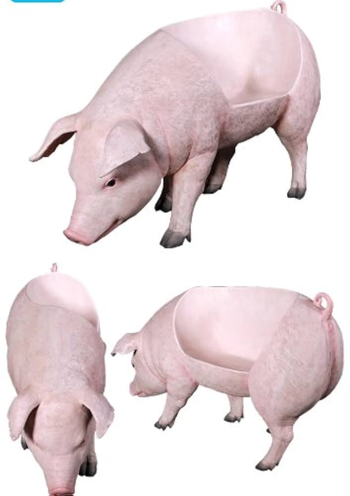 豚のキャラクターフィギュア3体セット 確認用 豚のキャラクター