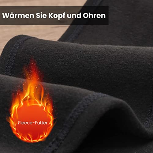 Winter Sport Stirnband für Damen und Herren- Ohrenschützer Ohrenwärmer Elastisch Haarband Warm Headband für Jogging Laufen Wandern Fahrrad - 2er Schwarz