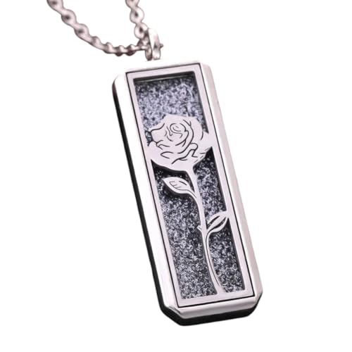 New 2026 Glamour Aromatherapy Pendant Square Stainless Steel Necklace Essential Oil Perfume Diffuser Locket Romantic Accessories Jewelry Fashion Creative Gift
