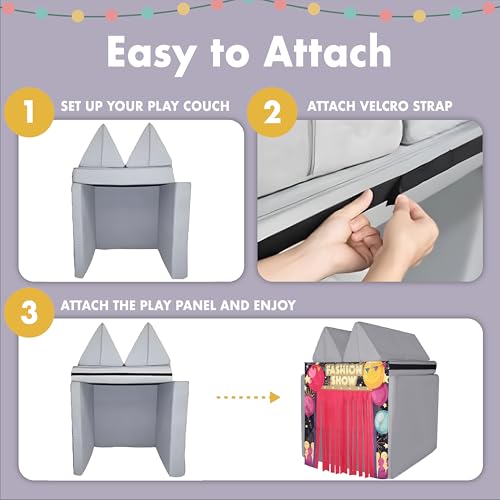 Image of Play Panel for Kids Play Couch Childrens Foam Sofa Modular Play Panel for Toddler (Sofa not Included) (Fashion Show)