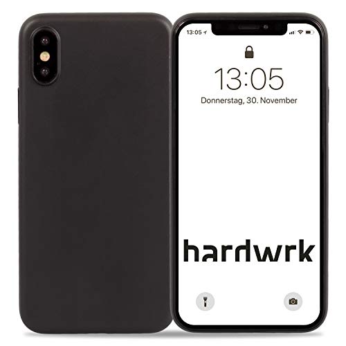 hardwrk Coque de Protection élégante pour Apple iPhone XS Max avec Chargement sans Fil Noir