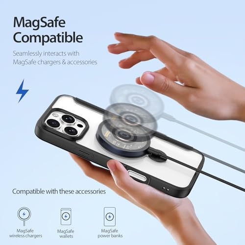 Étui portefeuille iPhone 16 Pro Max noir protection cuir support magnétique - 6