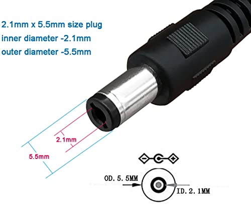 Image of BNC Connector With Copper Wire 16cm & DC Power Pigtail Male 16cm Cables With 2.1mm Connectors Barrel Jack For Cctv Camera Surveillance (5pcs Each (Total 10pcs)