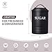Steelware Central Kitchen Canister Set of 3 Sugar Coffee Tea with lids Food Storage, Black