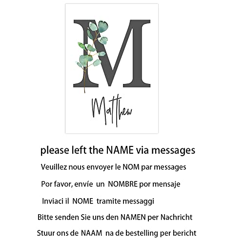 3 Quadri Personalizzati Neonato Poster Nome Leone