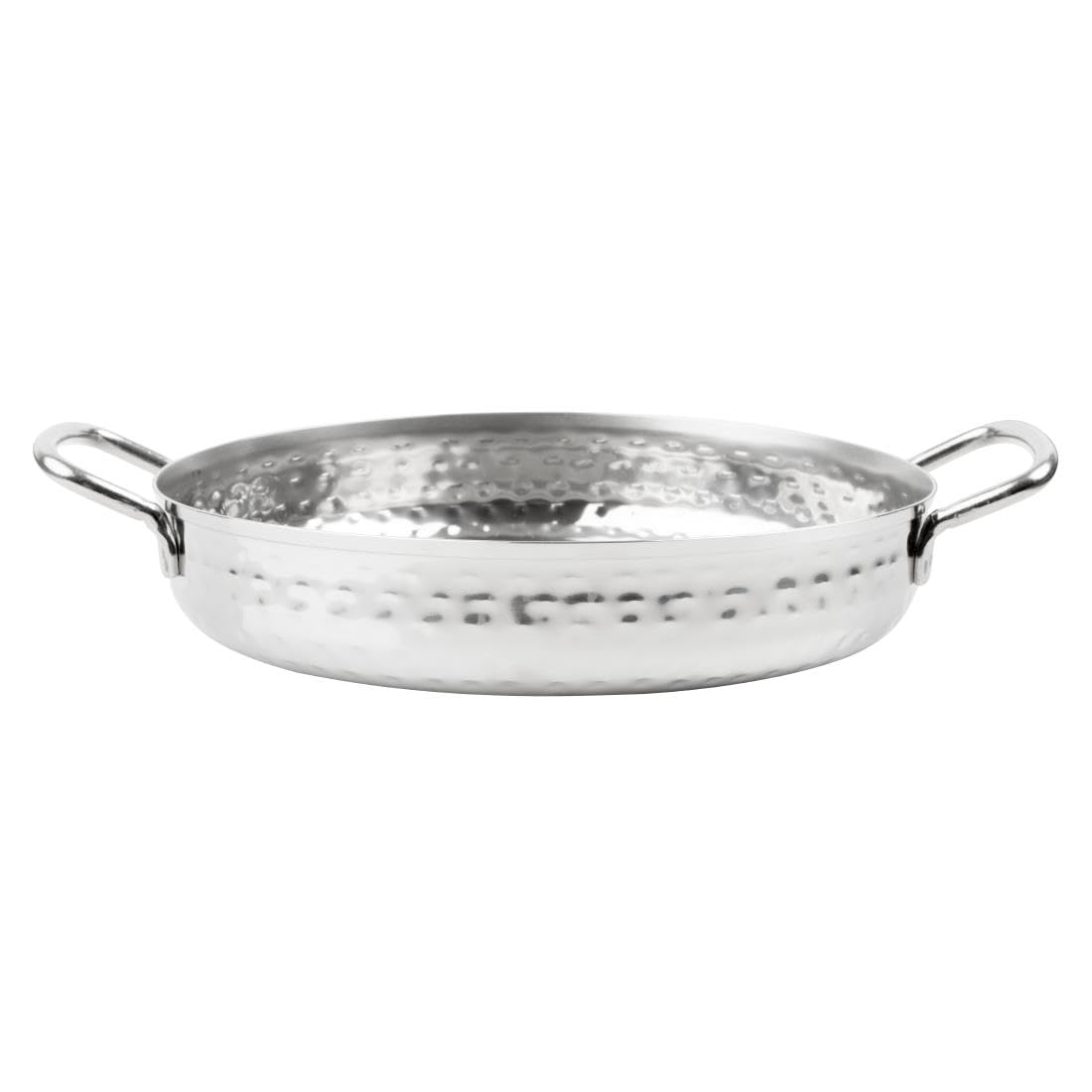 Olympia Table Presentation Handled Dish Stainless Steel Hammered, 180 mm