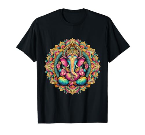 Photo de Symbole de Ganesh Yoga Hindou Elephant God Ganesh Puja T-Shirt