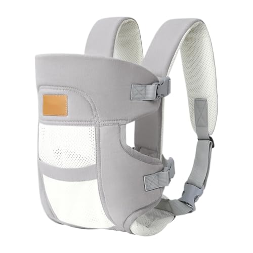 Portabebés, Portabebé Ergonómico - Carrier para | Ergonómico Transpirable Ajustable Cómodo Cualquier Posición sobre para Niño para el senderismo Diario de las Carreras de Coche al Inn, gris claro, Se
