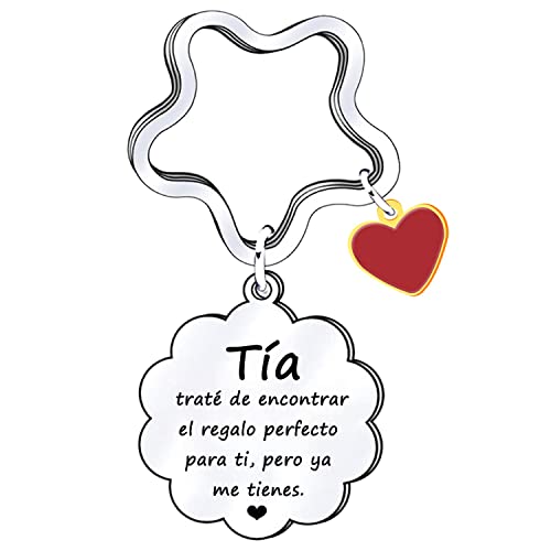 Lumengqi Regalo para Tía Llavero Regalo del Día de la Madre Llavero para Tía Regalos para Tía Llavero Tía Regalo para Mujer para Tía Llavero Mujer Tía, plateado, L Cover