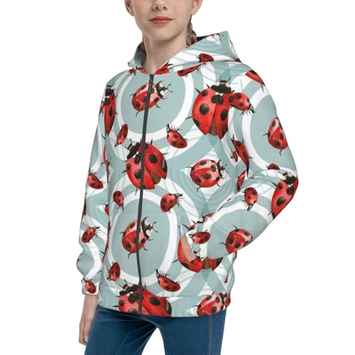 Insects Kid Hoodies Boys Zip Up Sweatshirts Girls Pullover with Pocket