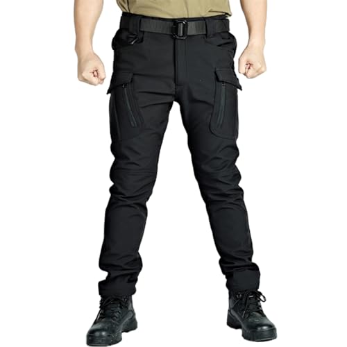 La Mejor Selección de Pantalones los 10 mejores. 41 LAULY Pantalón Impermeable Y Cortavientos,Pantalones de Bolsillo para Hombres,Pantalones de Trabajo Impermeable Hombre (MX/US, Numérica, 38, Regular, Regular, Black)