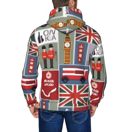 Sweat à fermeture éclair Angleterre cordon serrage manches longues homme