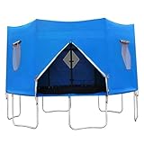 8ft Trampoline Cover, Waterproof Oxford Cloth Trampoline Tent with Window and Skylight, Canopy with Zipper and Strap Fit for 6 Straight Pole, Tent