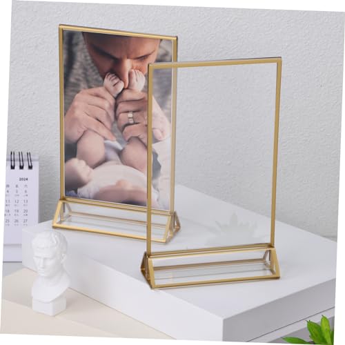 Porte menu acrylique transparent x6 avec support vertical de table pour documents - 3