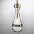 Untrammelife Gold Pendant Light Hand-Blown Clear Solid Glass Pendant Light Fixture Teardrop Ceiling Hanging Light in Brushed Brass Finished for Kitchen Island Dining Room, E12 Base