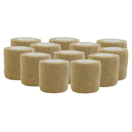 MCR Medical, Cohesive Bandage 12-Pack, Self-adhering Bandage Tape