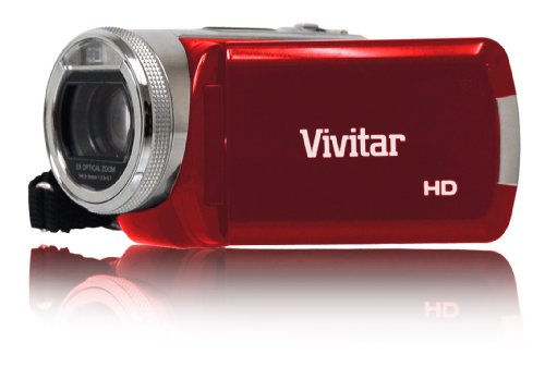Vivitar DVR 840XHD 8.1 Megapixels High Definition Digital Video Camcorder with 5x Optical, 4x Digital Zoom and 3.0'' TFT LCD Display, Red
