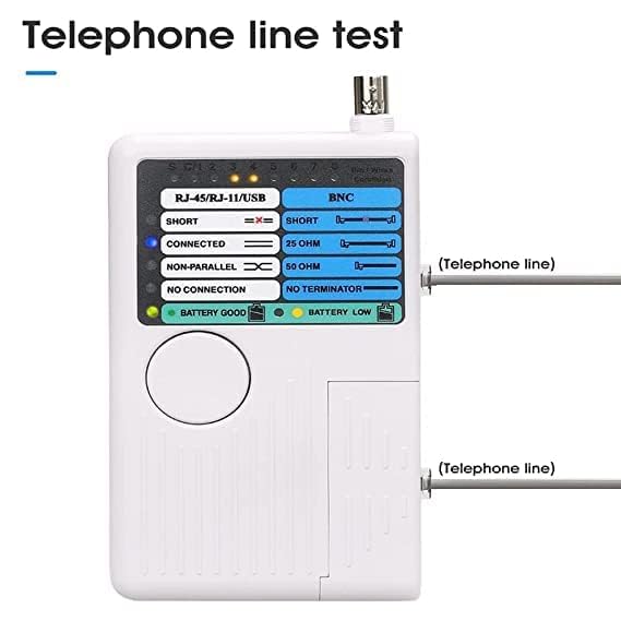 AASONS 4 In 1 Remote Cable Tester RJ45, RJ11, USB and BNC LAN Network Cable Cat5 Cat6 Wire Tester for UTP STP Telephone LAN Cables Tracker Detector Tool 3