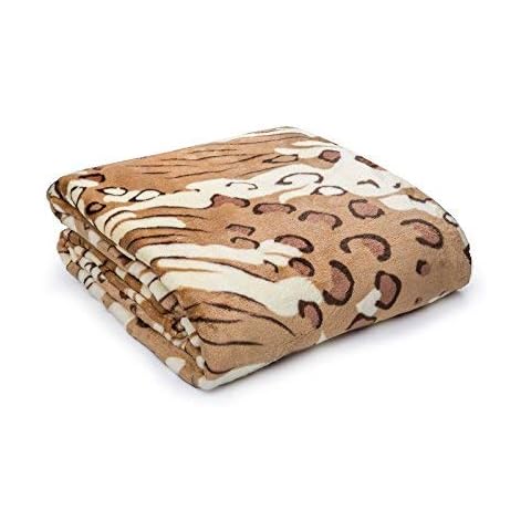 200x220 cm XXL Kuscheldecke Fleecedecke Wohndecke Microfaser Tagesdecke Decke Mikrofaser weich sanft kuschelig getüpfelt Tupfen Creme beige Cover