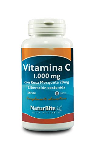 Naturbite Vitamina C 1000Mg.Con Rosa Mosqueta 20Mg. 60Comp. 100 g Cover