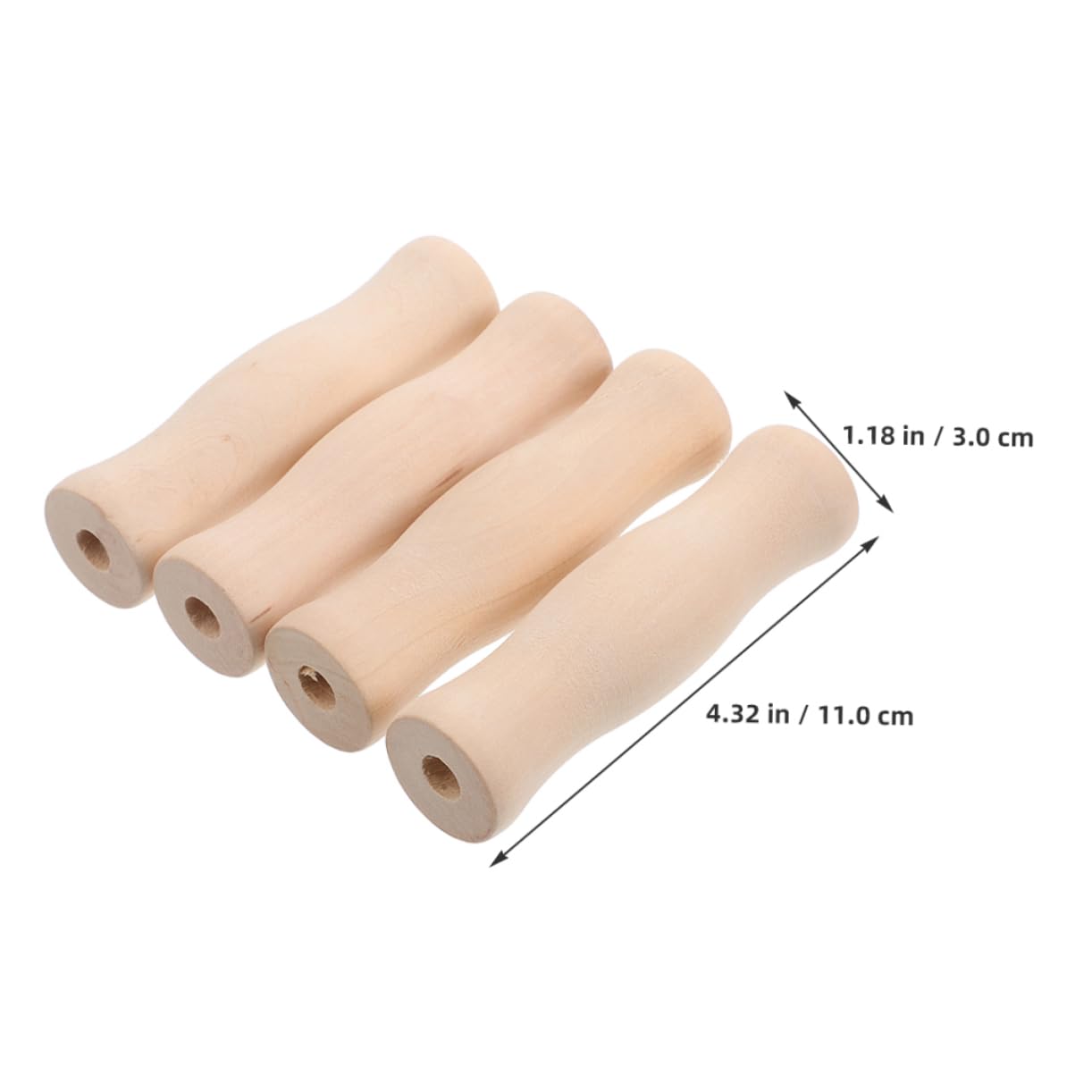 UKCOCO 6pcs Ergonomic Wooden Handle Replacement for Wok Frying Pan Durable BBQ Grill Accessories Heat Resistant Grip for Kitchen Cookware Stylish Kitchen Decor