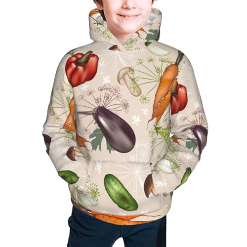 Cute Vegetables Kids Pullover Hoodies Boys Sweatshirts Girls Athletic Clothes with Pocket2