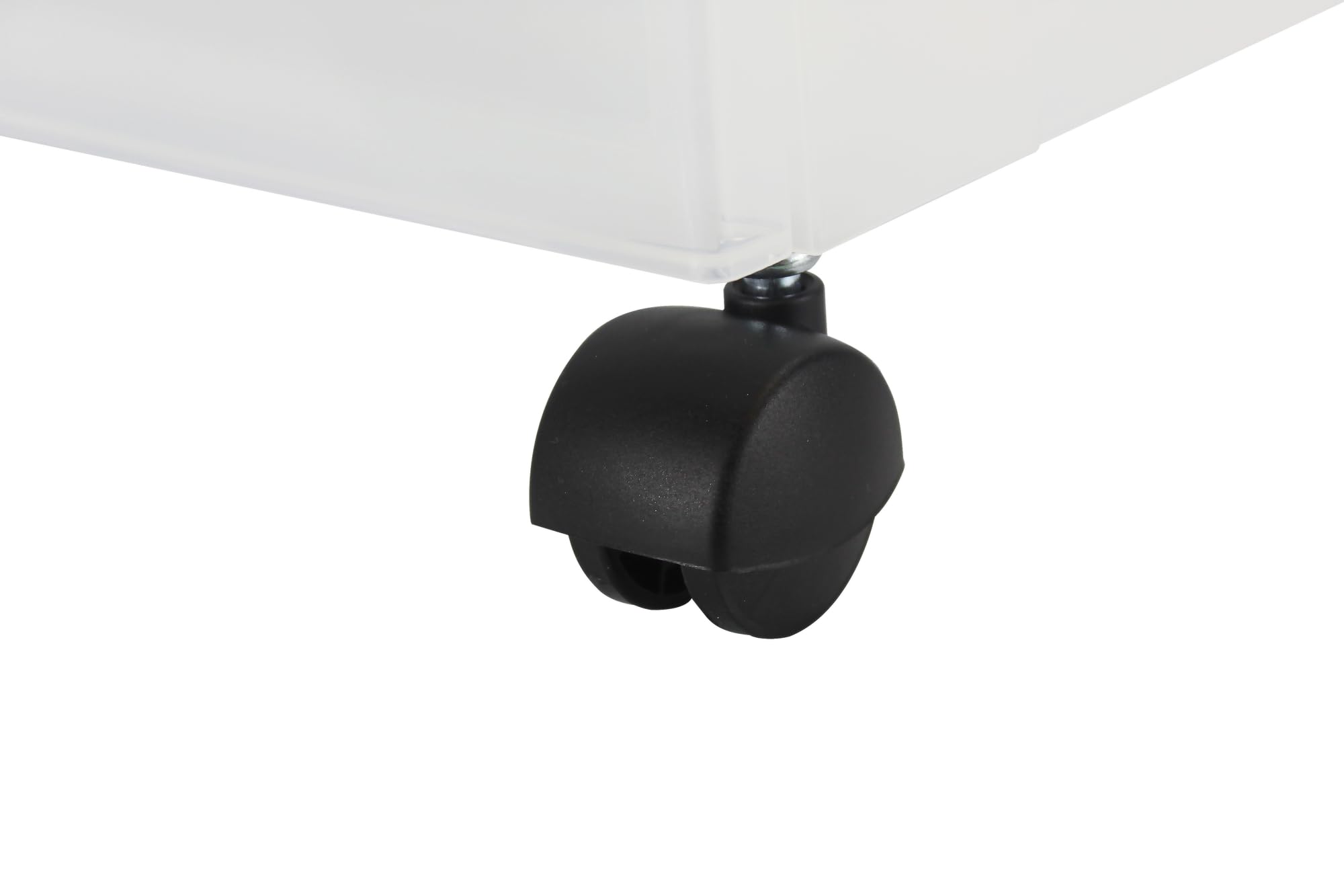 Iris Ohyama Cassettiera in Plastica con ruote, 2 Grandi & 2 Cassetti Piccoli, Biancastro, Maniglie facili da tirare, Organizzatore, Per Camera Da Letto, Bagno, Ufficio, Senza BPA, Contenitore, DC-322