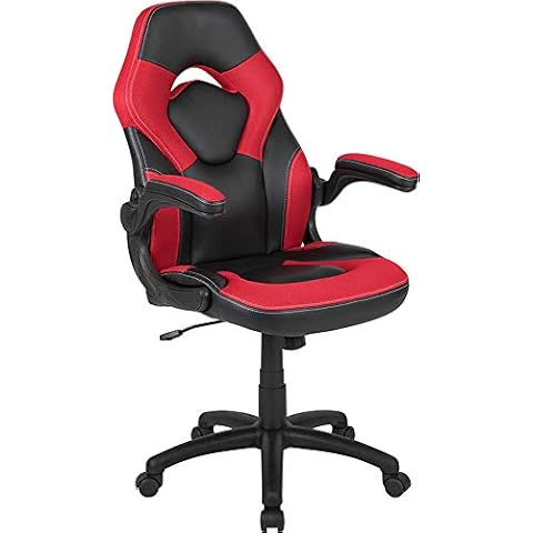 Flash Furniture X10 Gaming Chair, Ergonomic Office Chair for PC and Gaming Setups, Adjustable Gamer Chair with Back Support, LeatherSoft, Red/Black Gaming Chair Cover