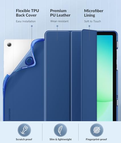 Image of MoKo Case for Samsung Galaxy Tab A11+ Plus 11 inch 2025, Navy Blue