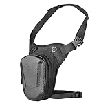 Motorrad-Beintasche mit Hartschale, wasserdichtes Design, reflektierendes Logo, Crossbody-Fahrtasche für Herren, Straddle-Pack mit Doppeltasche, Aufbewahrung für Karten, Handys