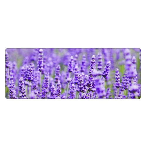 Tapis de souris de jeu étendu en caoutchouc violet lavande