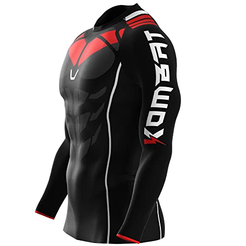 KOMBAT USA Knight Wing Rash Guard for Men | Mens Long Sleeve Nogi - Jiu Jitsu - MMA | Compression Shirt | BJJ Rash Guards4