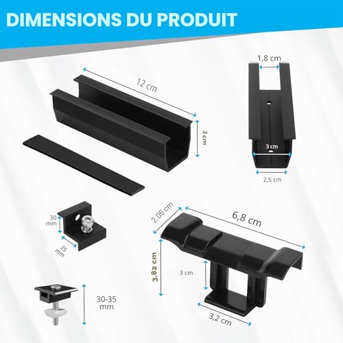Kit de montage PV pour 4 modules solaires sur toit trapezoïdal