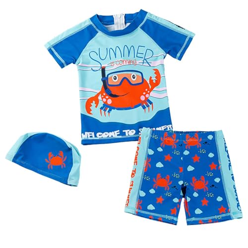 Maillot de bain bébé protection solaire anti UV avec zip pratique et chapeau assorti