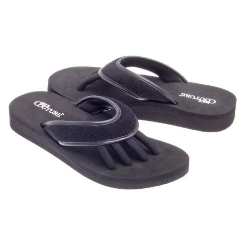 Pedi couture spa sandals, black Cover