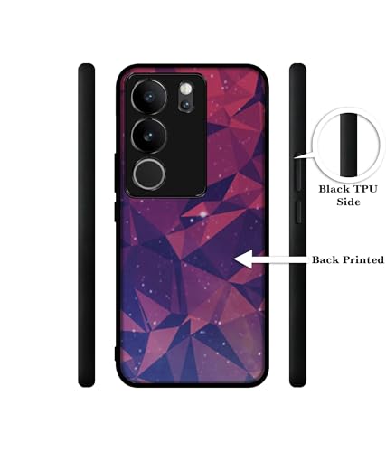 Image of Bad Color Shape Design Premium 2D Printed Metal Back Case Cover for Vivo V29 5G / V29 Pro 5G
