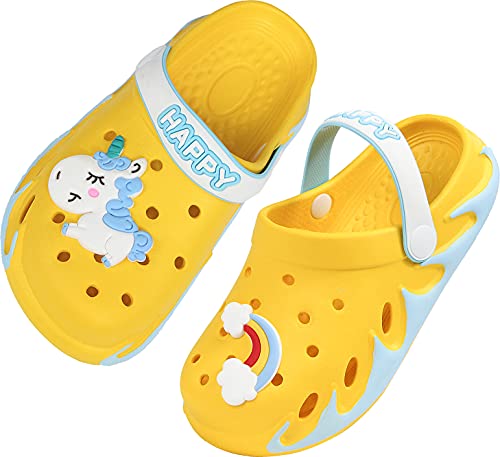 Baby Boy Girls Clogs Garden Slip On Water Shoes for Boy Girl Outdoor Beach Sandals Children Classic Slippers Slides Size 6 12 Month Infant Yellow