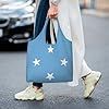 WSSYYBF Flag of Micronesia Canvas Tote Bag, Polyester Shopping Tote, Large Capacity #2