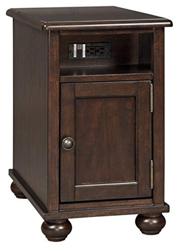 Signature Design by Ashley Barilanni Chair Side End Table Dark Brown