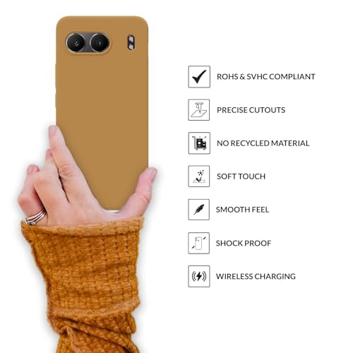 Image of SPRIG Compatible with OnePlus Nord 4 Premium SilkTone Back Cover Drop Tested Shock Proof Mobile Case for Men, Women, Boys and Girls with Camera Protection (Golden Brown)
