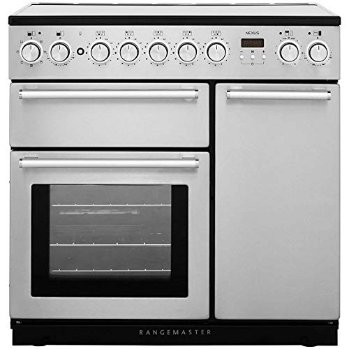 Rangemaster NEX90EISS/C Freestanding A/A Rated Electric Range Cooker -Stainless Steel / Chrome